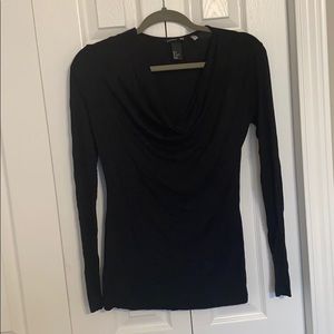 Black scoop neck long sleeve
